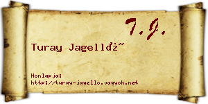 Turay Jagelló névjegykártya